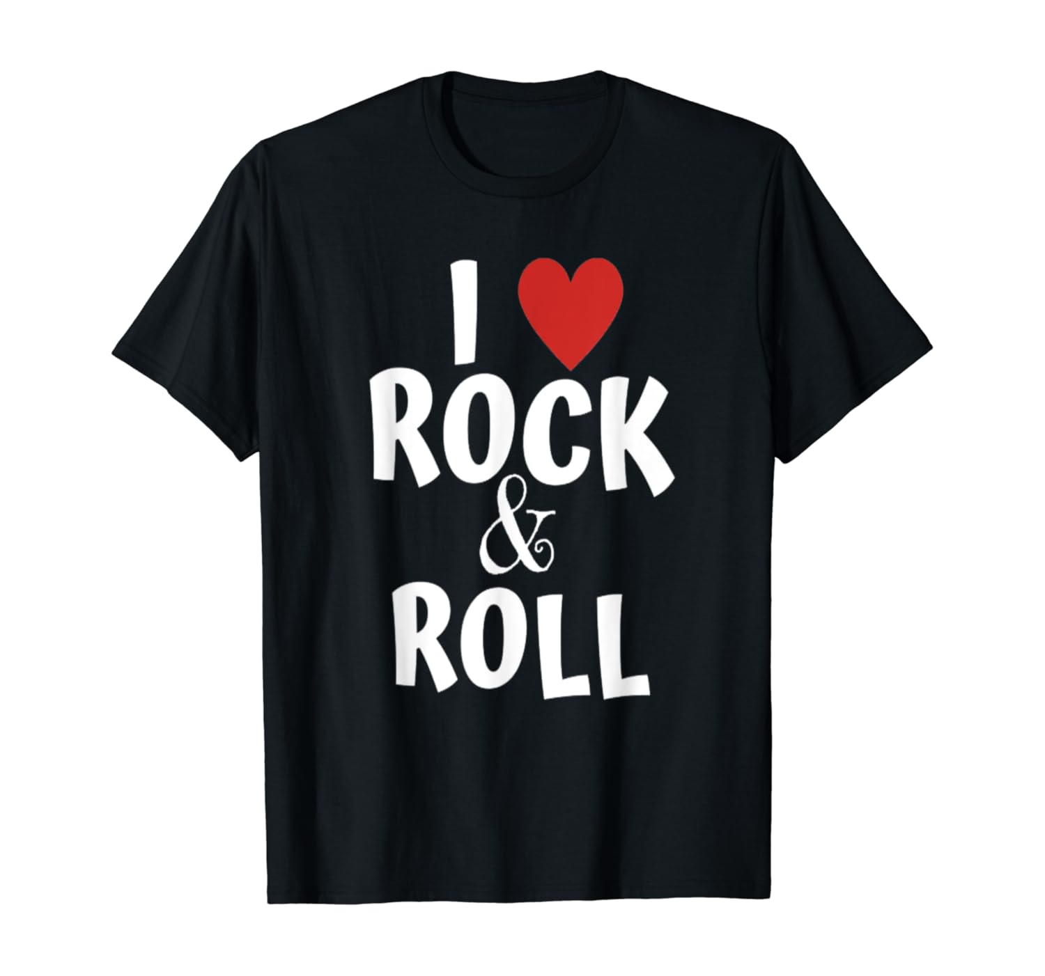 I Love Rock N Roll T Shirt Music Gift for Boys & Girls Fans